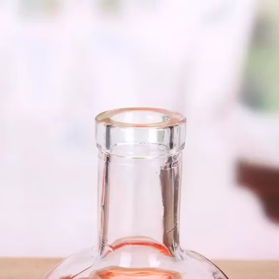Customized Logo Vodka Liquor Container Glass Wine Bottle